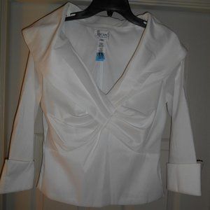 Xscape White Elegant Evening Top